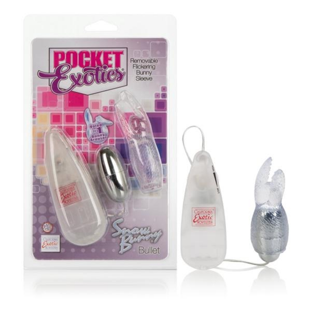 Pocket Exotic Snow Bunny Bullet Clear Vibrator