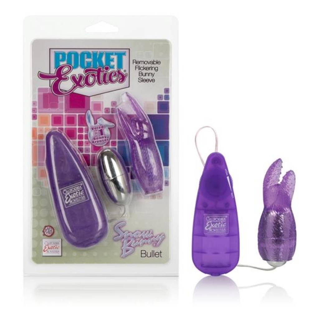 Pocket Exotic Snow Bunny Bullet - Purple Vibrator