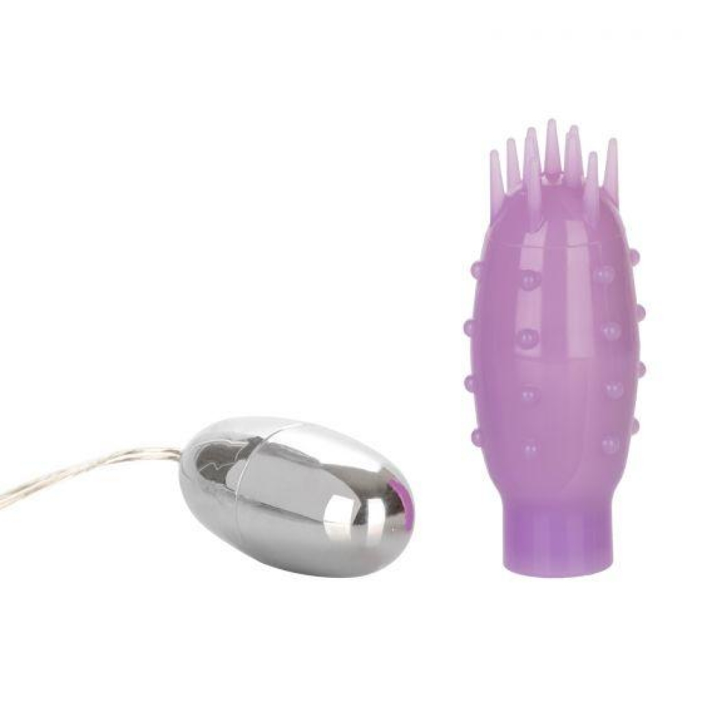 Silicone Slims Nubby Bullet Vibrator - Purple