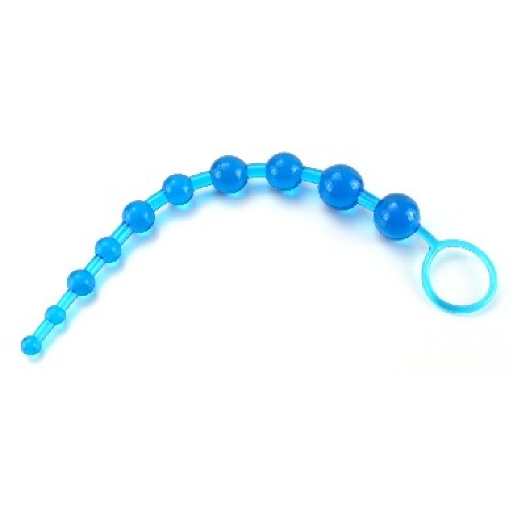 X-10 Graduated Anal Beads - Blue 11 Inch