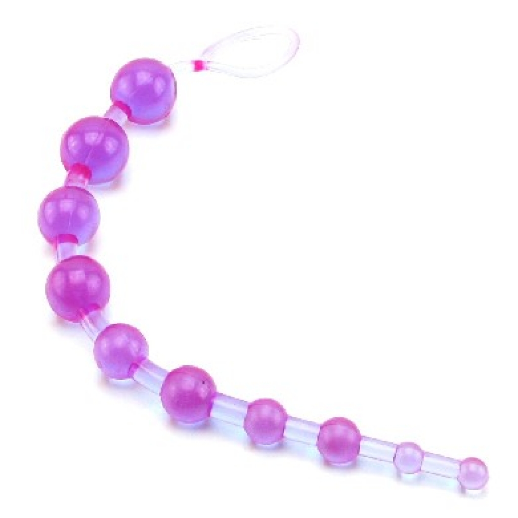 X 10 Graduated Anal Beads - 11 Inch Purple