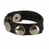 Adonis Leather Collection Ares 5 Snap Ring - Black