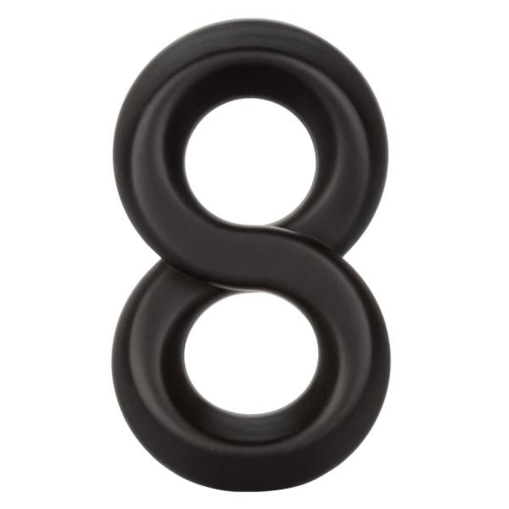 Ultra-soft Crazy 8 Cock Ring - Black