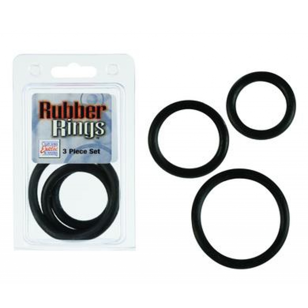 Rubber Ring - 3 Piece Set in Black