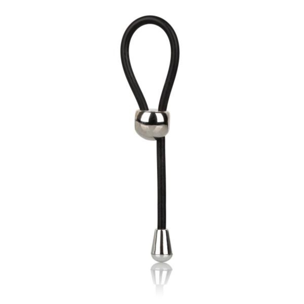 E-Z Cinch Silicone Lasso Cock Ring - Black