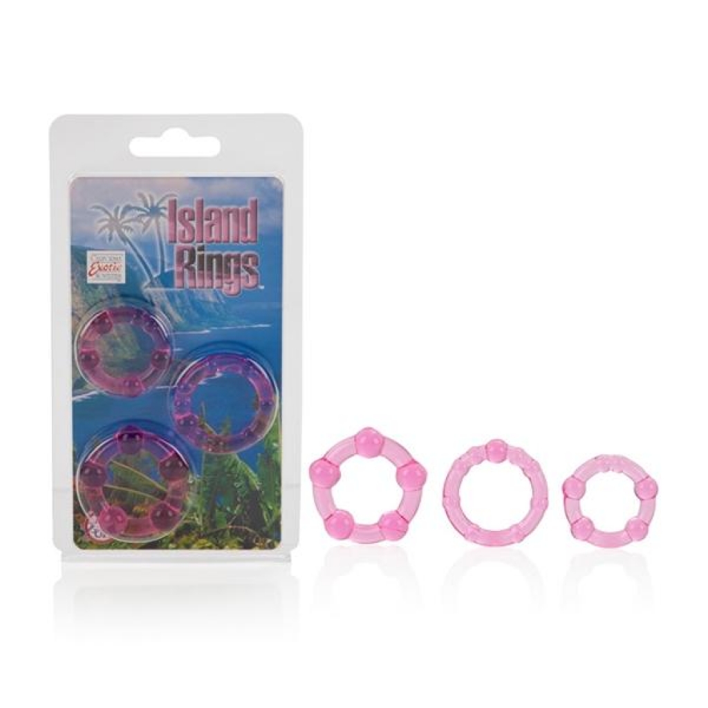 Island Rings Cock Ring Set - Pink