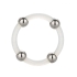 Steel Beaded Silicone Ring - Large - Clear