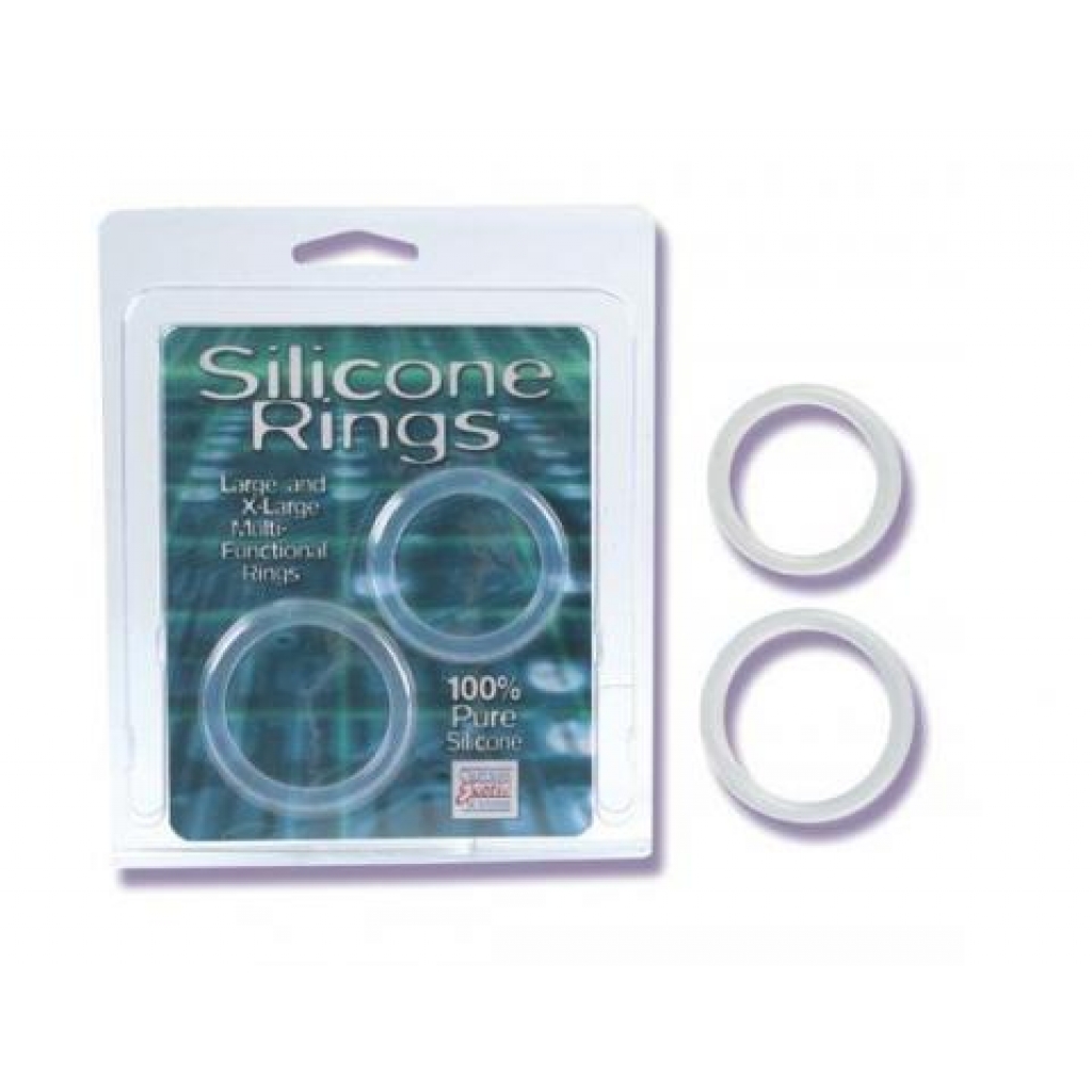 Silicone Rings Set - L/XL Blue