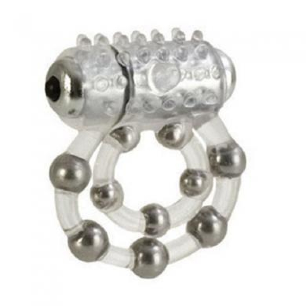 Maximus Double Support Vibrating Penis Ring - Clear