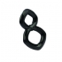 Crazy 8 Enhancer Double Cock Ring - Durable Black Design