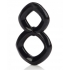 Crazy 8 Enhancer Double Cock Ring - Durable Black Design