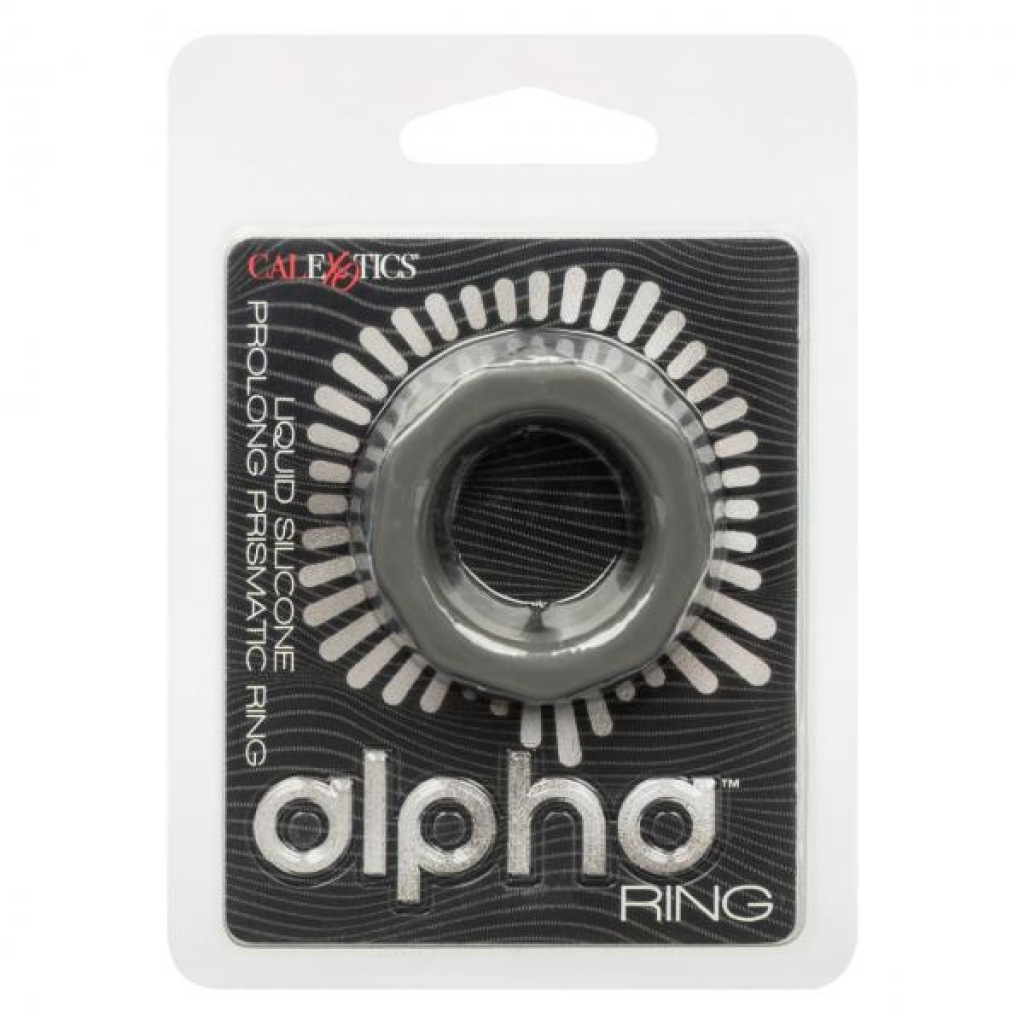 Alpha Liquid Silicone Prolong Prismatic Ring - Smoke