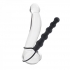 Silicone Love Rider Beaded Dual Penetrator - Black