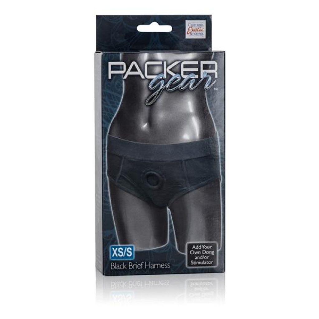 Packer Gear Adjustable Black Brief Harness - XS/S