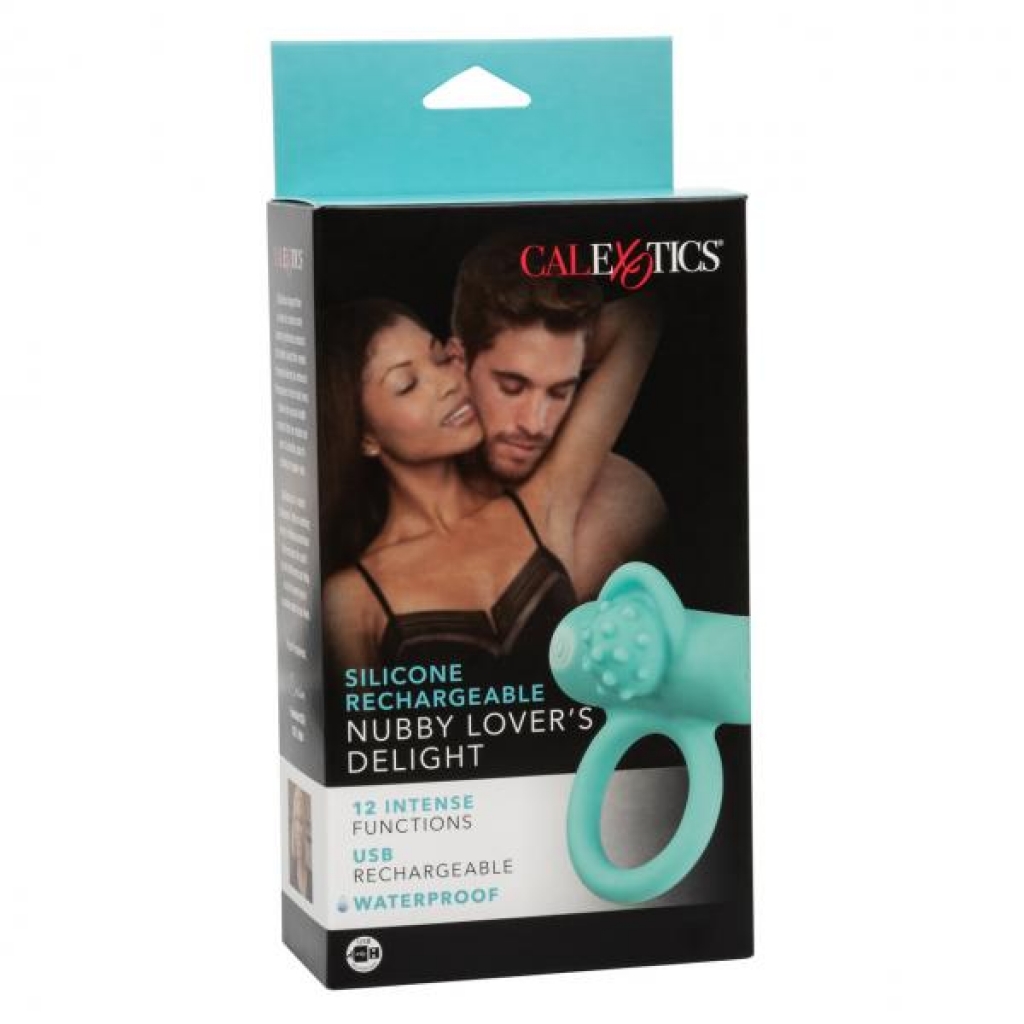 Silicone Rechargeable Nubby Lover's Delight in Blue