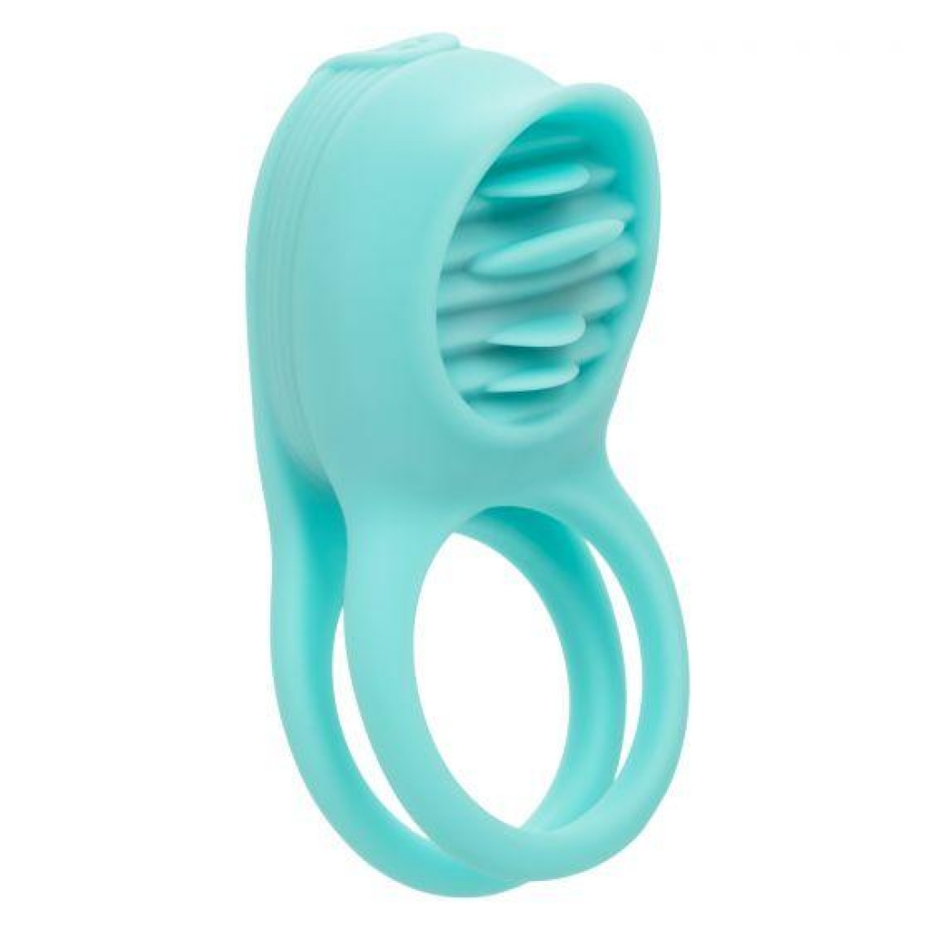 Silicone Rechargeable French Kiss Enhancer - Teal