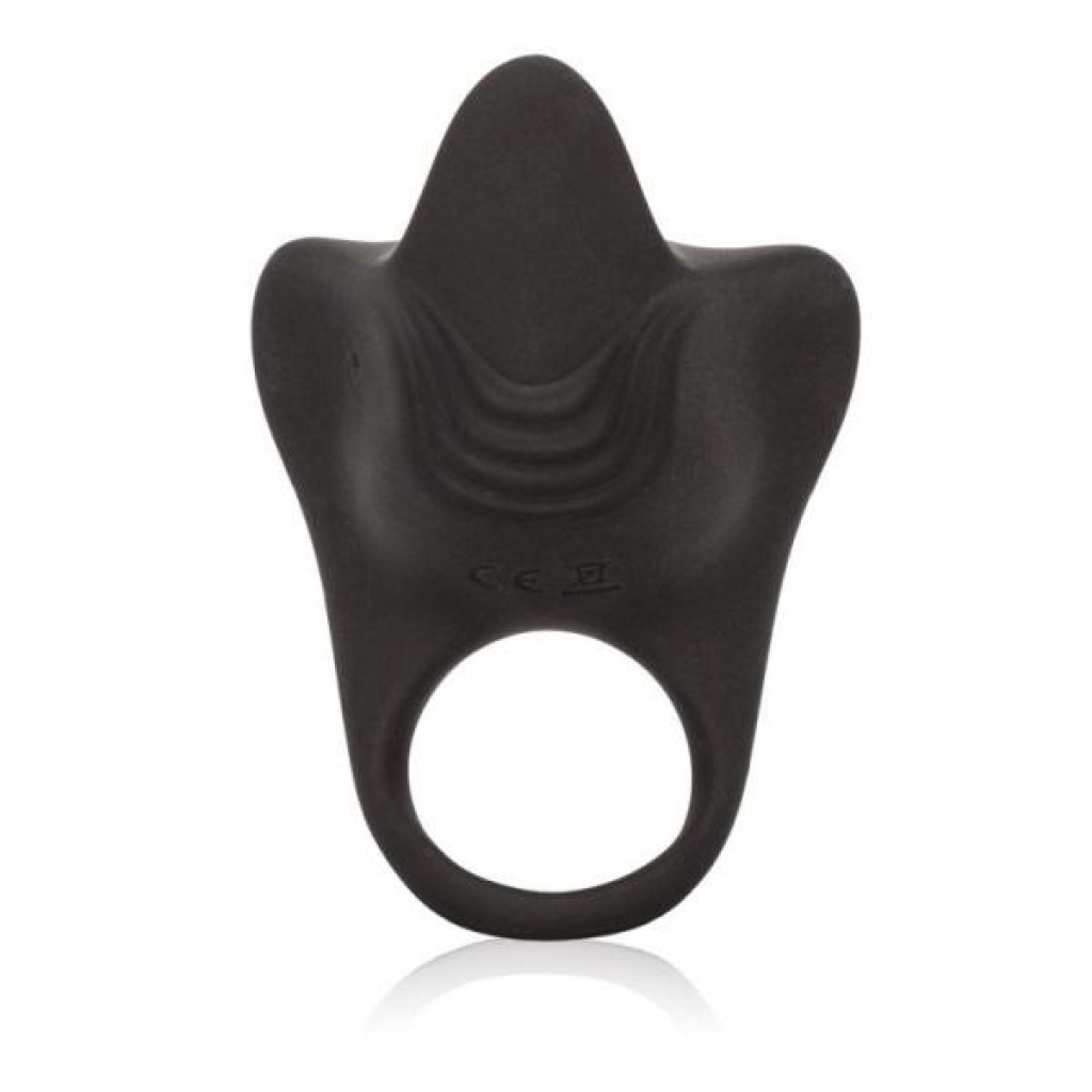 Silicone Rechargeable Remote Pleasurizer Ring - Black