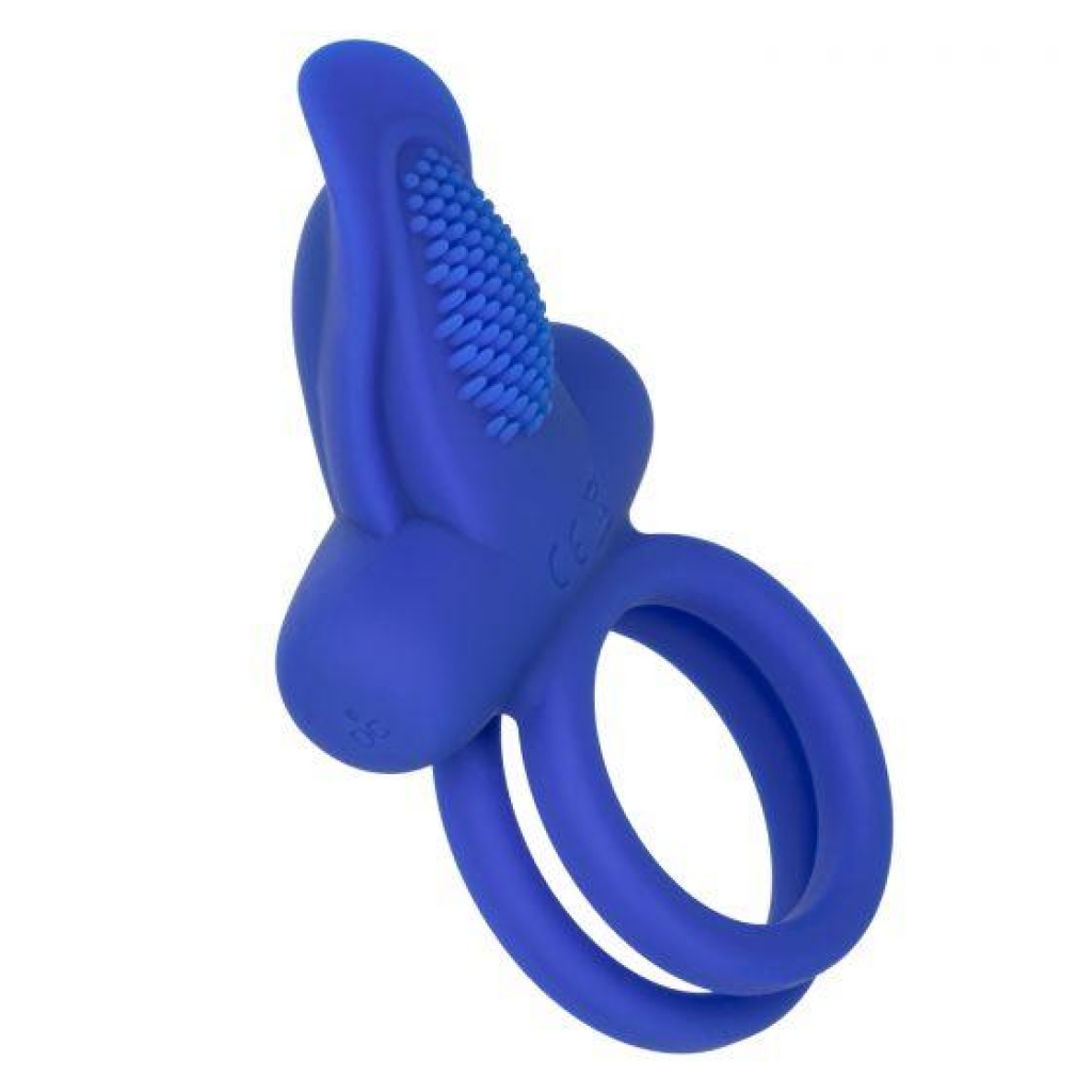 Silicone Rechargeable Dual Pleaser Enhancer - Blue