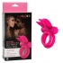 Silicone Rechargeable Butterfly Dual Ring for Couples - Pink