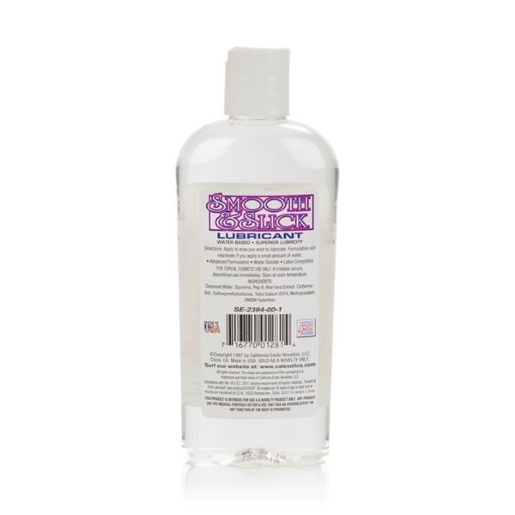 Smooth and Slick Water-Based Lubricant - 8oz Clear