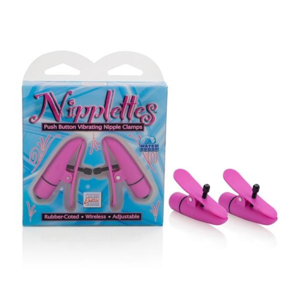 Nipplettes - Vibrating Pink Nipple Clamps