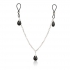 Nipple Play Non Piercing Nipple Chain Jewelry - Onyx Black