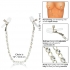 Nipple Play Crystal Chain Nipple Clamps - Silver