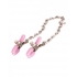 Nipple Play Crystal Chain Nipple Clamps - Pink