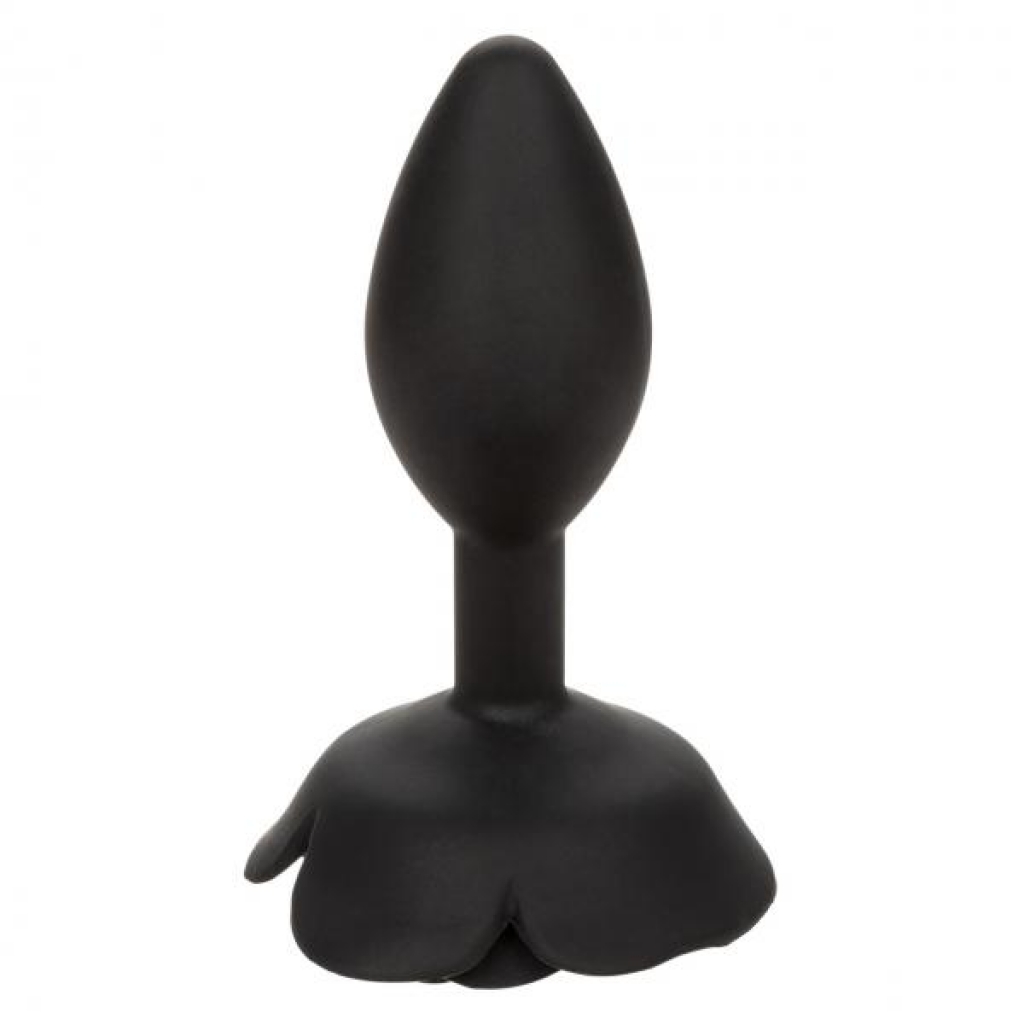 Forbidden Large Rose Anal Plug Black