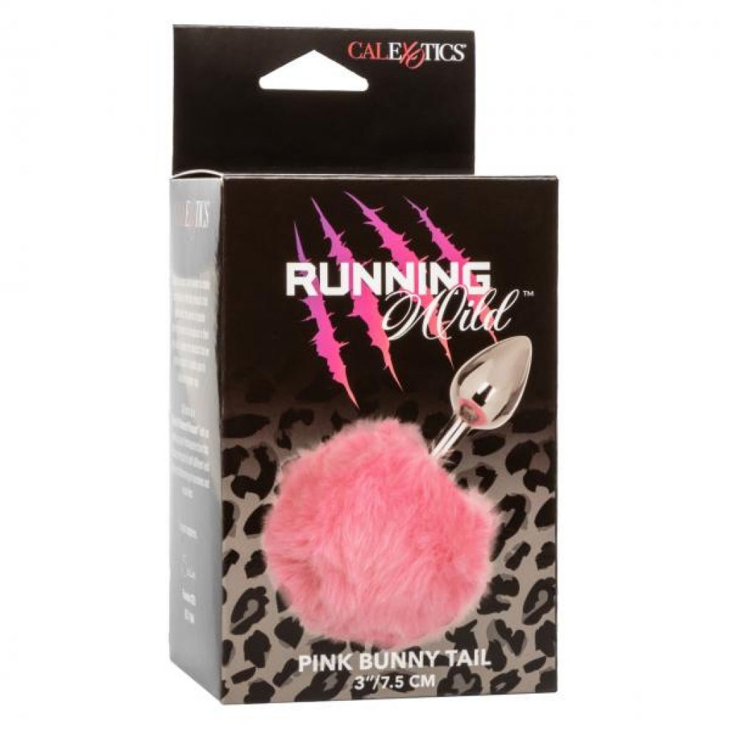 Running Wild Pink Bunny Butt Plug - Silver