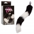 Running Wild Black & White Tail Butt Plug for Exotic Pleasure