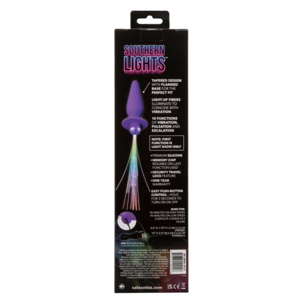 Southern Lights Vibrating Anal Probe in Purple