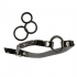 Open Ring Gag with Interchangeable Rings - Black