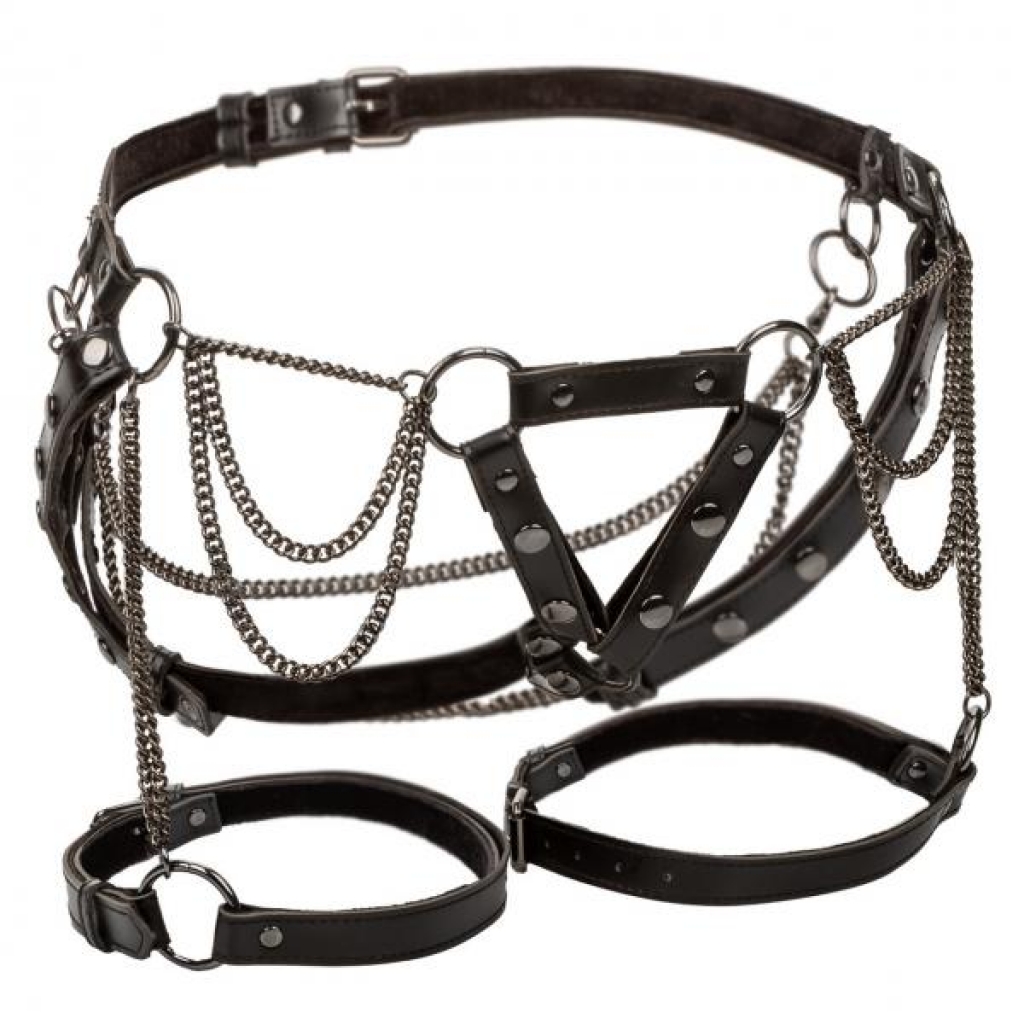 Euphoria Thigh Harness with Chains - Black