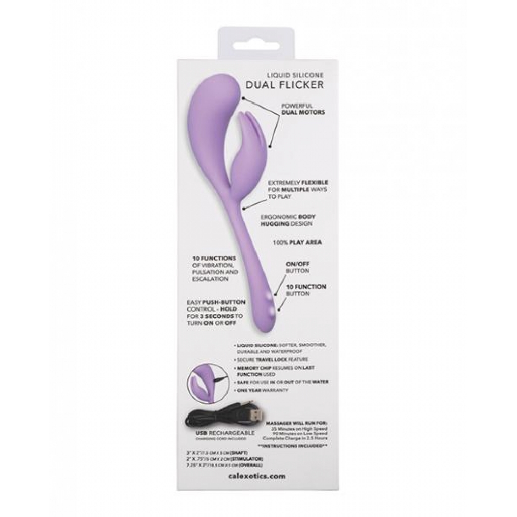 Elle Liquid Silicone Dual Flicker - Versatile Vibrator