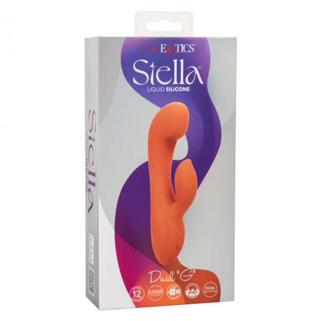 Stella Liquid Silicone Dual G Vibrator - Orange