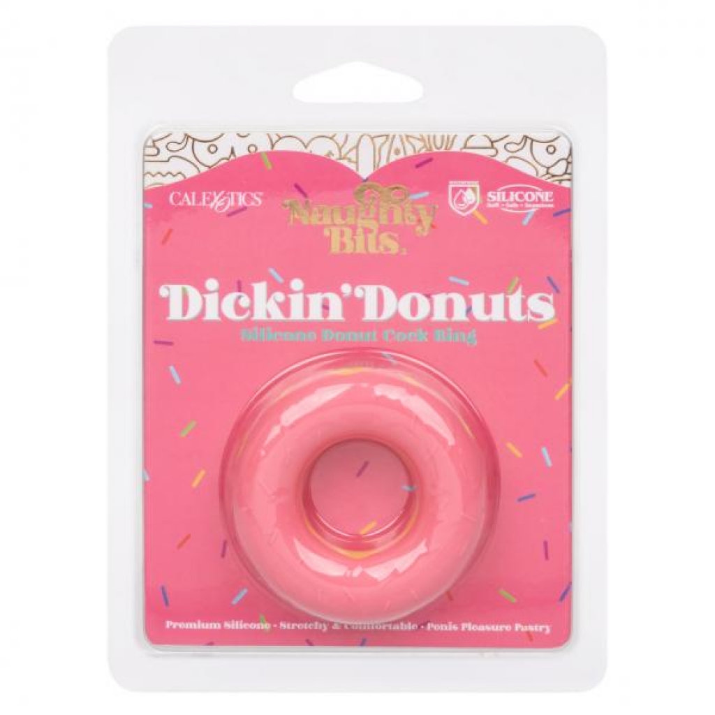 Naughty Bits Dickin' Donuts Silicone Donut Cock Ring - Pink