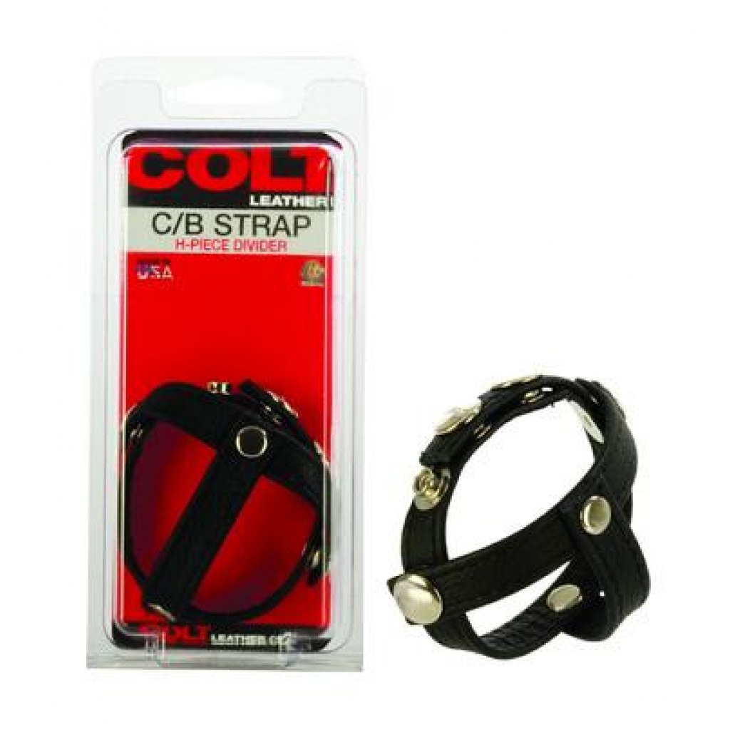 Colt Leather H-Piece Divider - Black