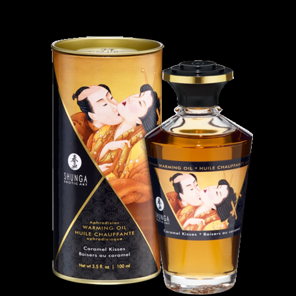 Shunga Warming Massage Oil - Caramel - 3.5 Fl Oz