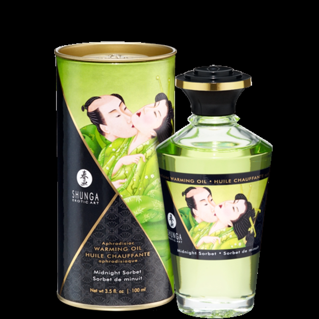 Shunga Warming Massage Oil - Midnight Sorbet 3.5 Fluid Ounces