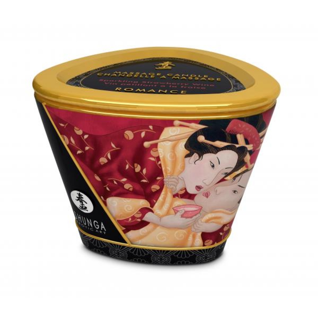 Romantic Shunga Massage Candle in Strawberry Wine (5.7oz)