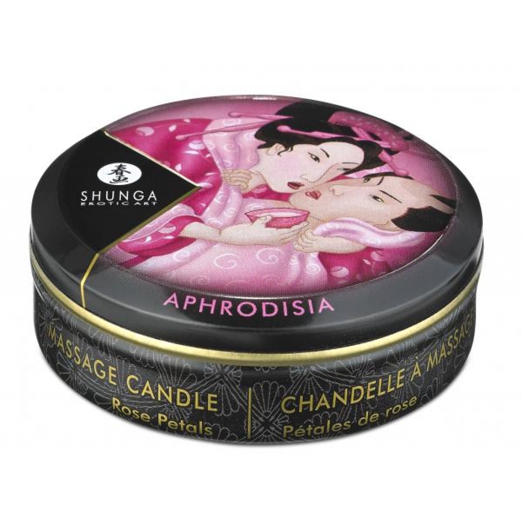 Shunga Rose Petals Massage Candle - Luxurious Indulgence