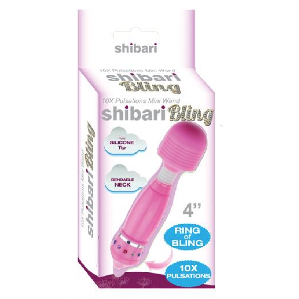 Bling Bling Mini Wand Vibrator - Pink