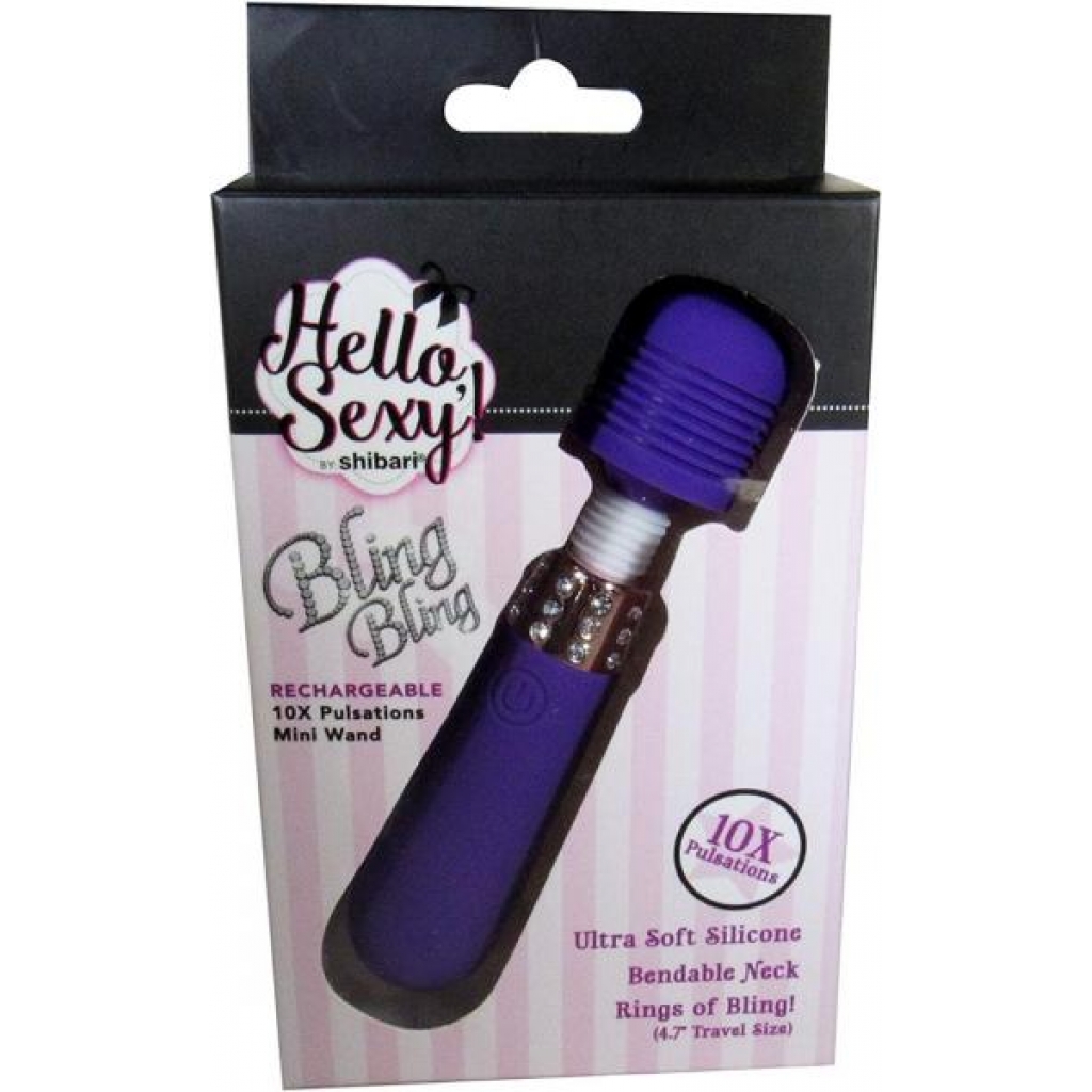 Shibari Sexy! Bling Mini Wand - Lilac Purple