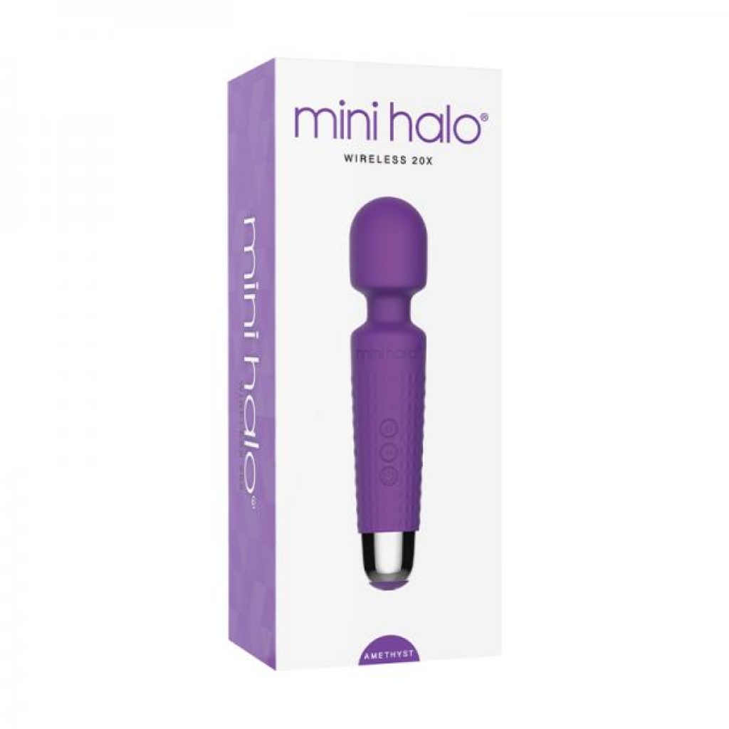 Mini Halo Amethyst Wand - Rechargeable Purple