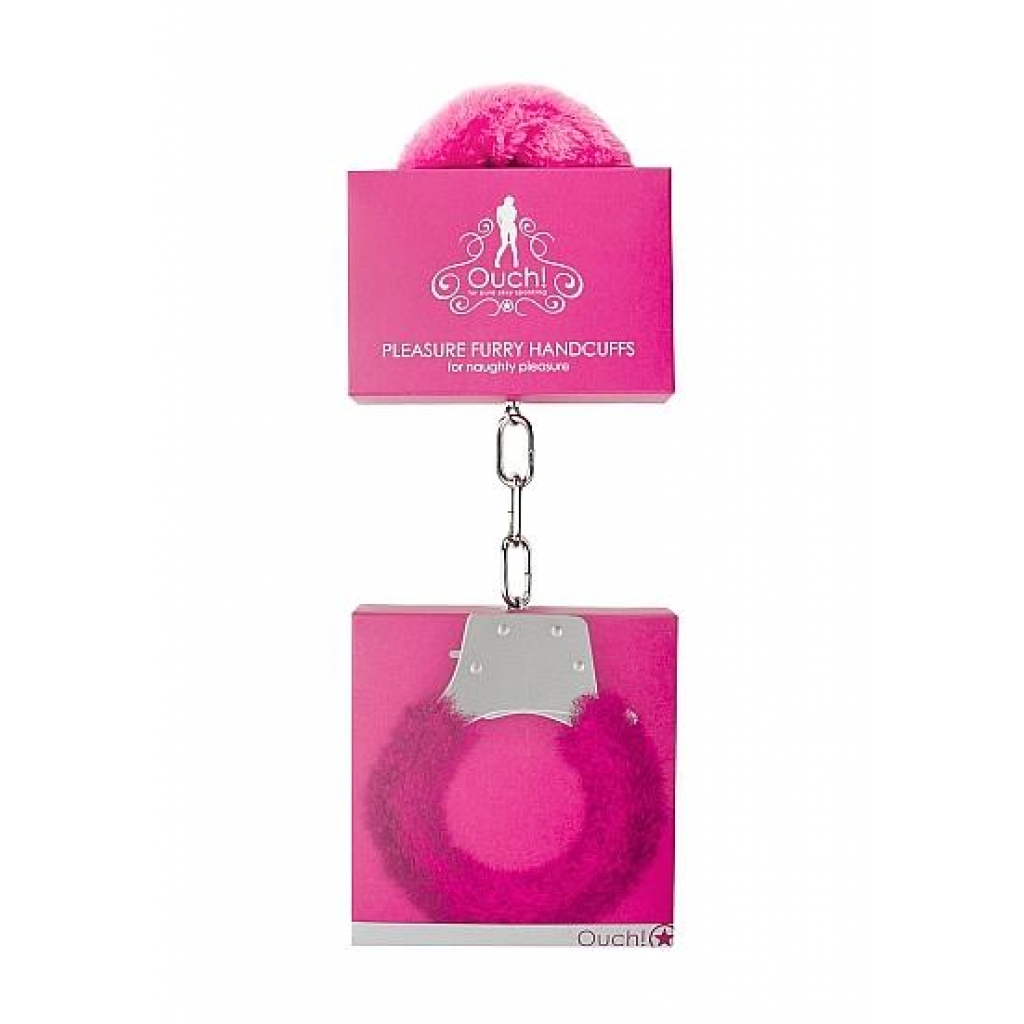 Ouch Furry Pink Pleasure Handcuffs - Fun and Flirty Design