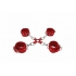 Leather Hand & Legcuffs Set - Red