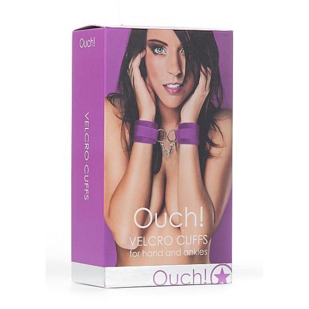 Ouch Velcro Cuffs - Purple One Size Fits Most