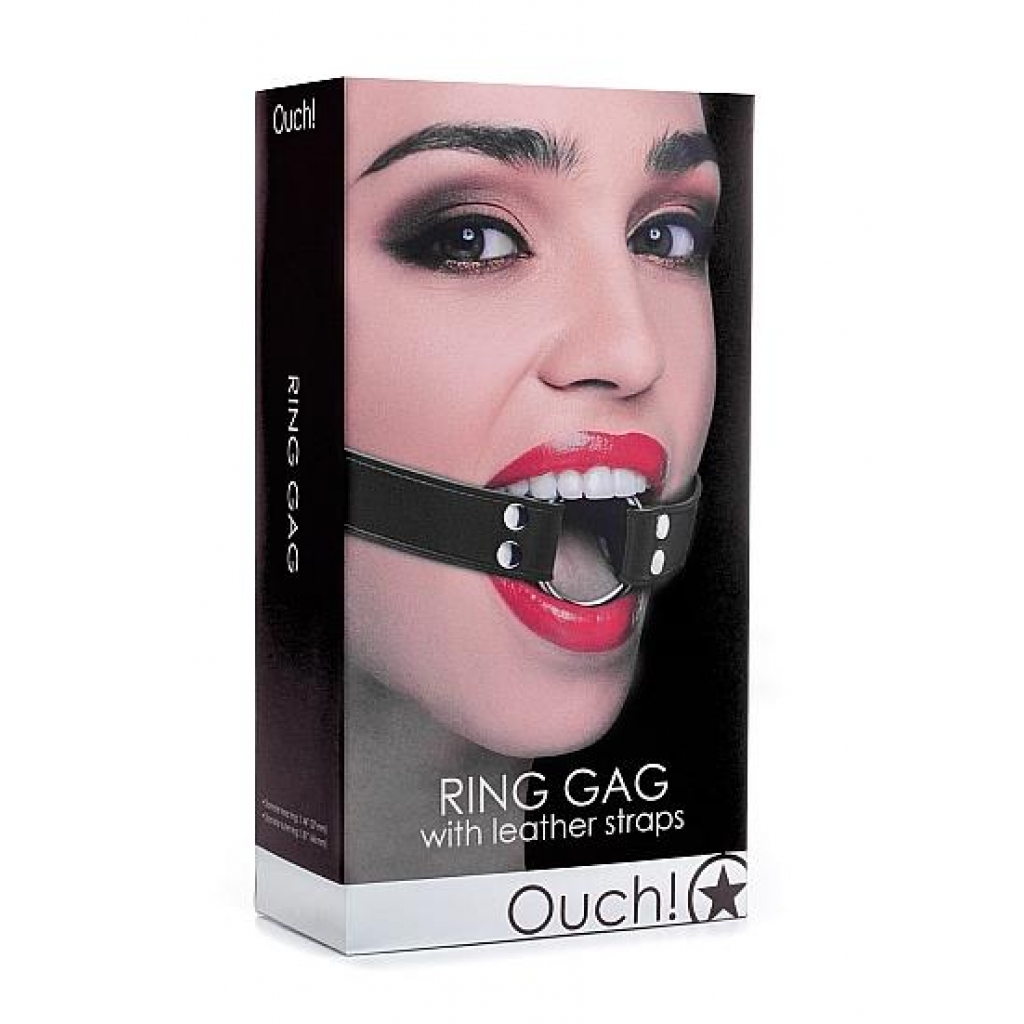 Ouch! Ring Gag - Black - One Size Fits Most