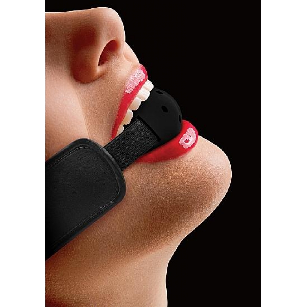 Ouch Brace Ball Gag - Black One Size Fits Most